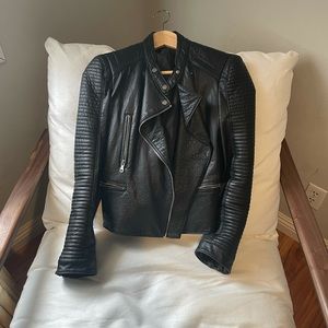 Zara faux leather motorcycle jacket - Sz Large
